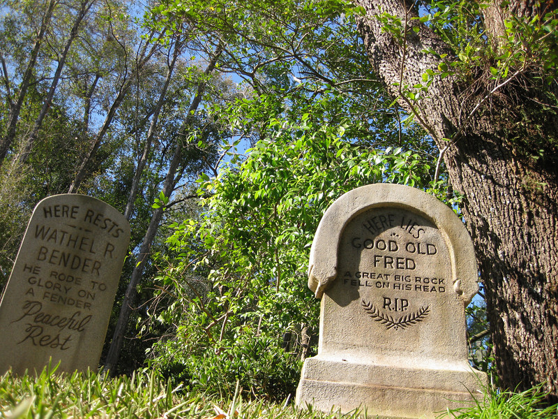 Glad they kept the old tombstones...