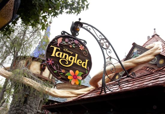 ’Tangled’ Sign in Fantasyland