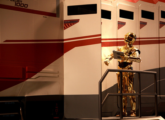 C-3PO Next to the Starspeeder 1000 C-3PO Next to the Starspeeder 1000