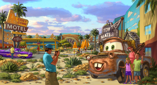 Artist Rendering of the 'Cars' Area at Disney's Art of Animation Resort Artist Rendering of the 'Cars' Area at Disney's Art of Animation Resort