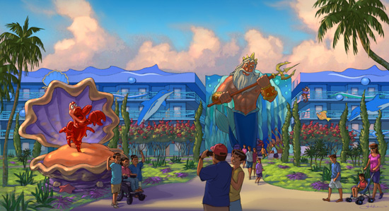 Artist Rendering of 'The Little Mermaid' Area at Disney's Art of Animation Resort Artist Rendering of 'The Little Mermaid' Area at Disney's Art of Animation Resort