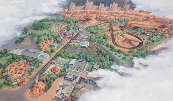 Aerial Map of Cars Land Aerial Map of Cars Land