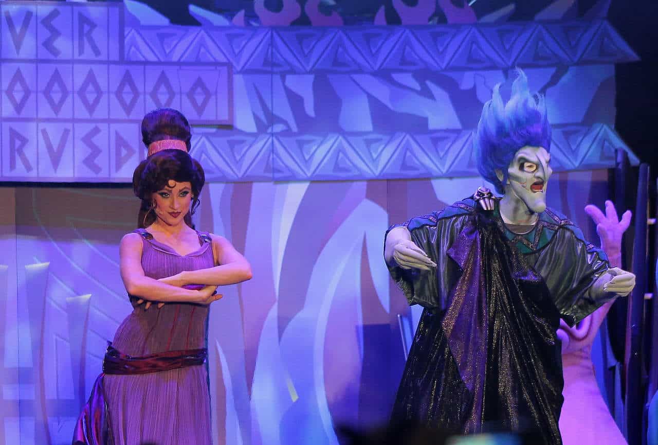 Megara and Hades host at Hades' Hangout
