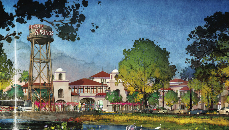 LAKE BUENA VISTA, Fla., March 12, 2013 – Along with an eclectic and contemporary mix from Disney and other noteworthy brands, Disney Springs (as shown in this conceptual rendering) will feature a new gateway with a signature water tower and grand entry. LAKE BUENA VISTA, Fla., March 12, 2013 – Along with an eclectic and contemporary mix from Disney and other noteworthy brands, Disney Springs (as shown in this conceptual rendering) will feature a new gateway with a signature water tower and grand entry.