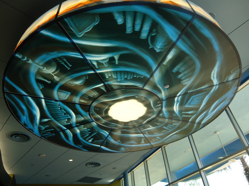 Lighting fixture in Little Mermaid section of food court- it's Ariel's treasure cave! Lighting fixture in Little Mermaid section of food court- it's Ariel's treasure cave!