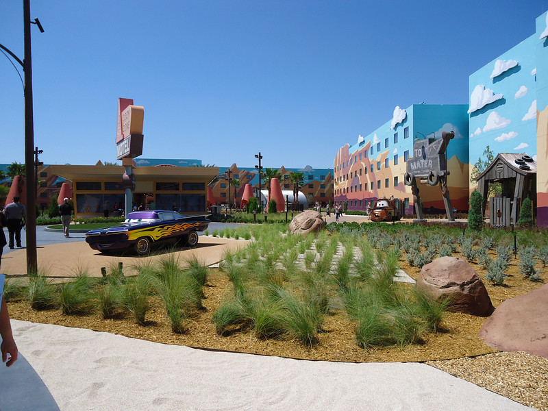 Cozy Cone Motel is straight ahead, and the pool is behind it Cozy Cone Motel is straight ahead, and the pool is behind it
