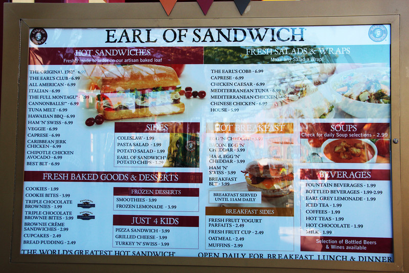 A close-up of the highly reflective menu...