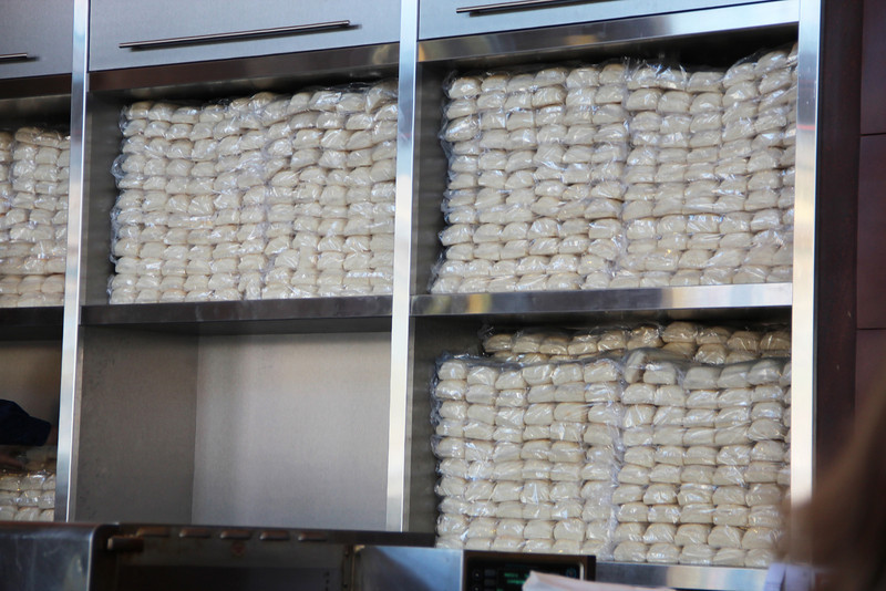 The bread is baked fresh every morning.