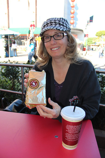 Step 1: A first time customer is preparing to unwrap her warm prize...