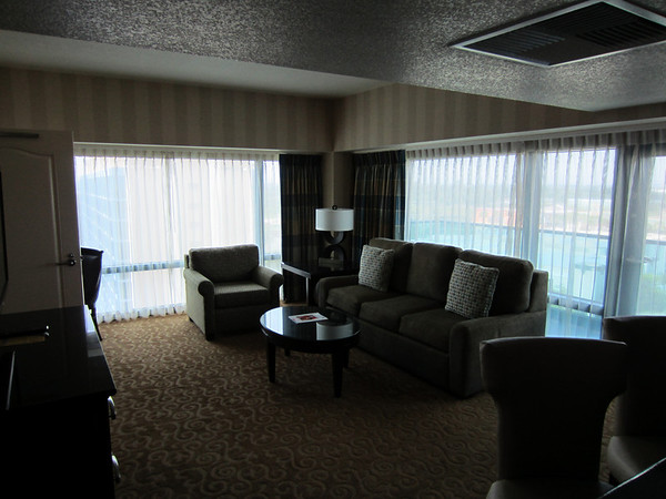 The living room of the suite.