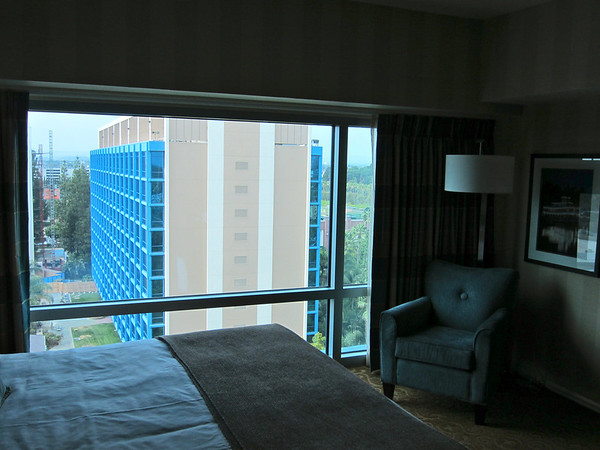A view from the bedroom.  We stayed on the 10th floor of the hotel.  There are a total of 14 floors, so we were pretty high up.