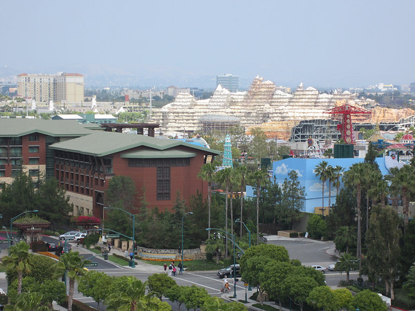You could see the yet-to-be-completed Cars Land from the room.