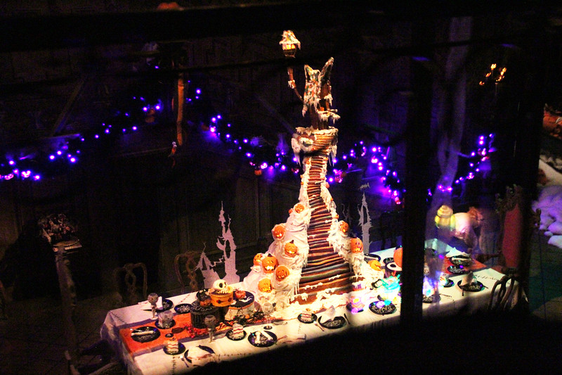 The impressively tall 2012 'Haunted Mansion Holiday' ginger-dread house.