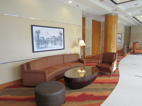 The lobby of the Wonder Tower features a Frontierland type theme.