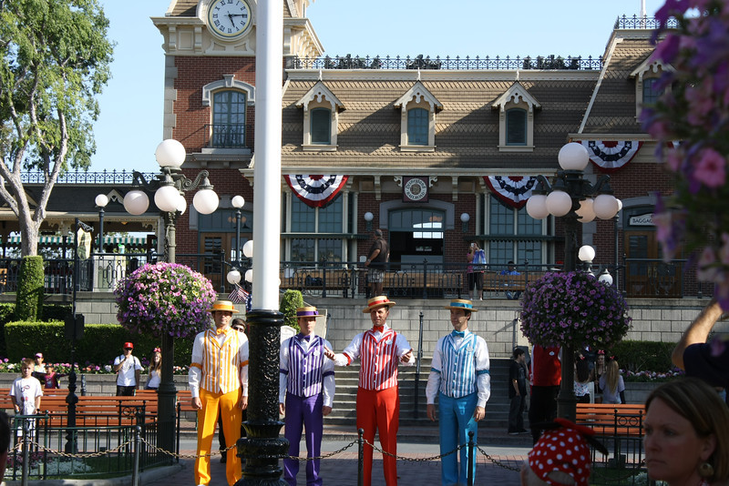 The Dapper Dan's singing patriotic songs.
