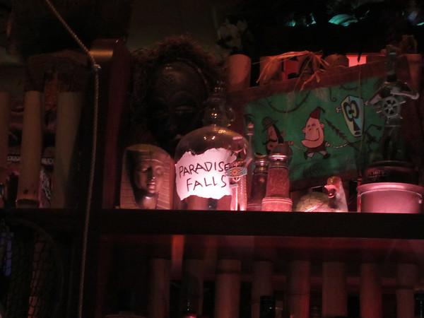 On top of the middle island of the bar sits a nice bit of homage to Disney's Up.