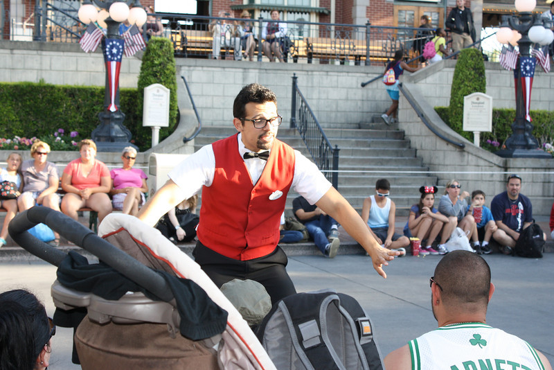 Good Cast Members can really make or break your experience at the resort. This guy is explaining safety to guests right before Mickey's Soundsational Parade.