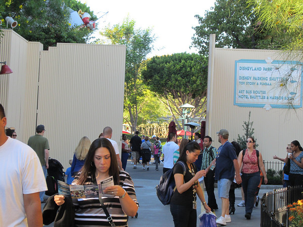 Cast members opened the gates to Downtown Disney to help relieve the crowd density.