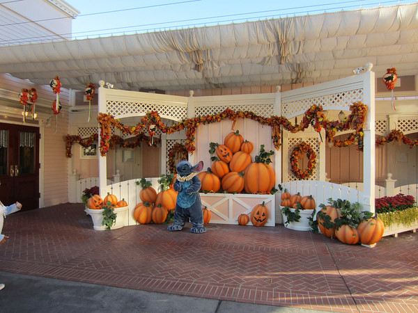 Stitch was out meeting guests and taking special Halloween photos.