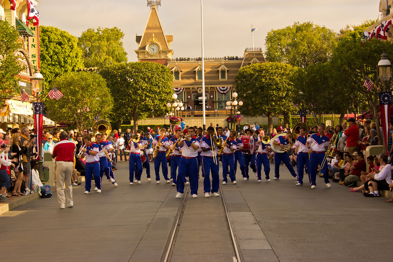 The All American College Band starts off the festivities before the parade. The All American College Band starts off the festivities before the parade.