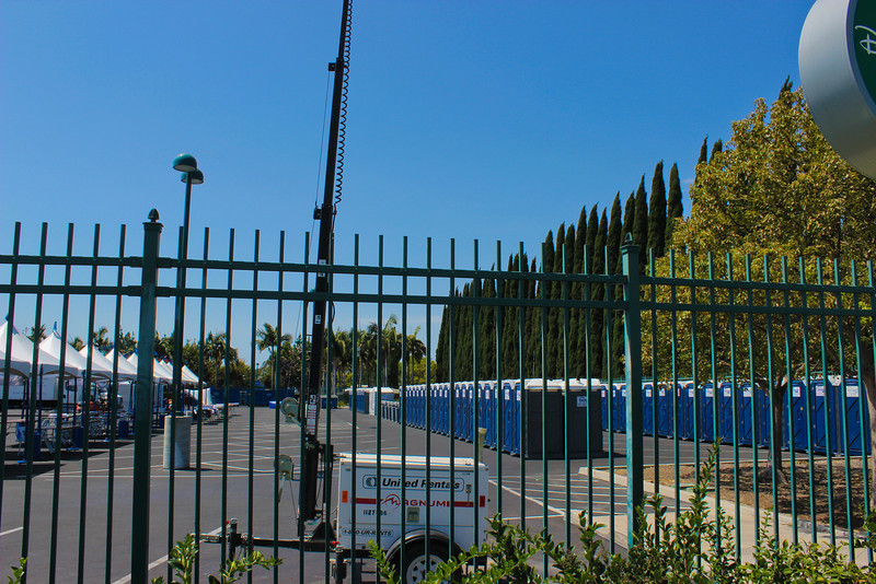Disney Half Marathon equipment being staged at the Lilo Parking lot near Downtown Disney. Disney Half Marathon equipment being staged at the Lilo Parking lot near Downtown Disney.