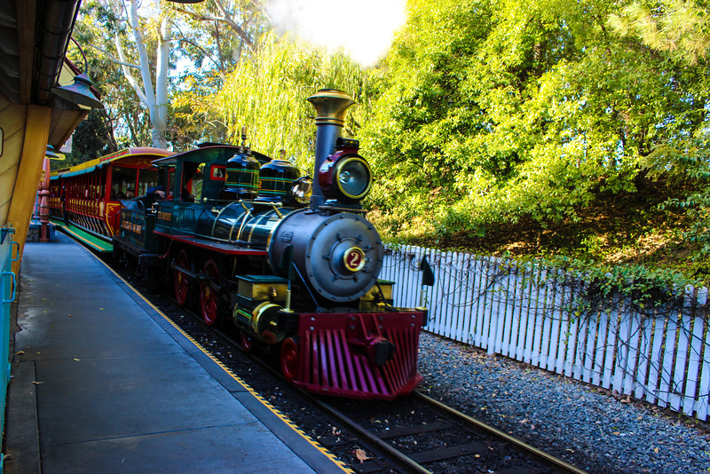 Disneyland Limited steams into Toontown Station.
