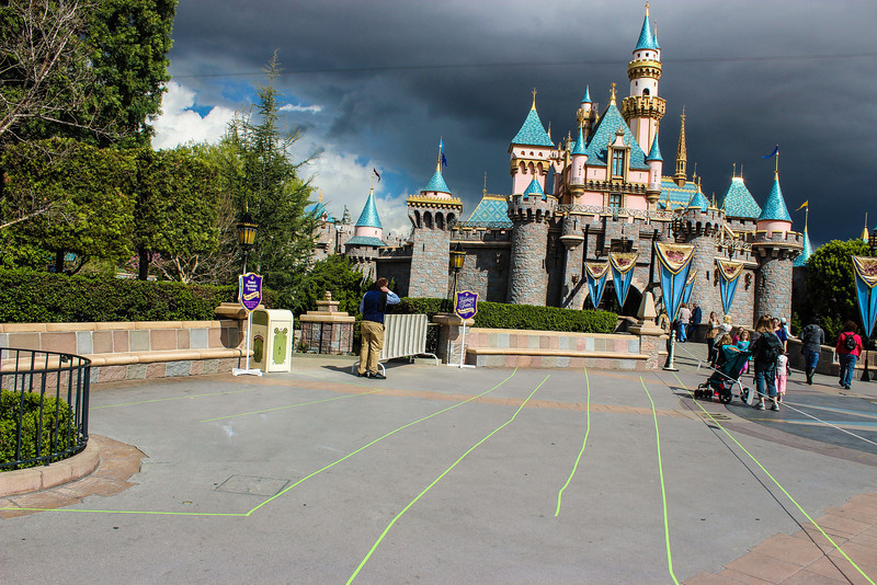 Temporary lines for the pass holder event.