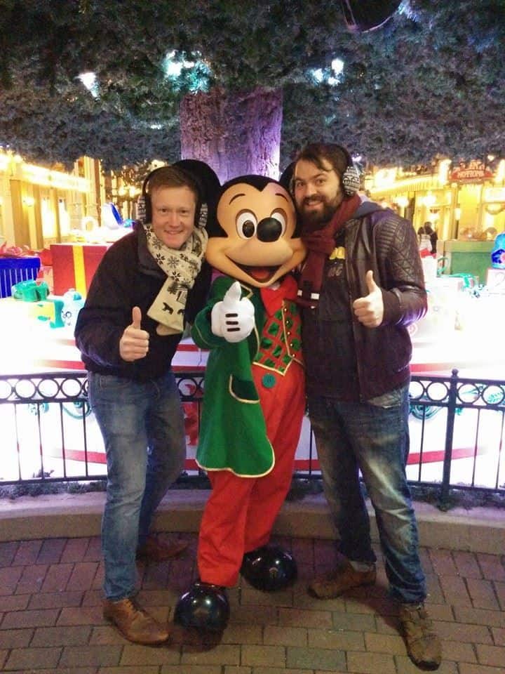 Antony and David meet the big mouse himself!