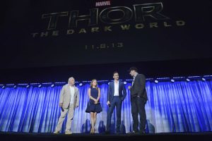 ANTHONY HOPKINS, NATALIE PORTMAN, TOM HIDDLESTON, KEVIN FEIGE (PRESIDENT, MARVEL STUDIOS)