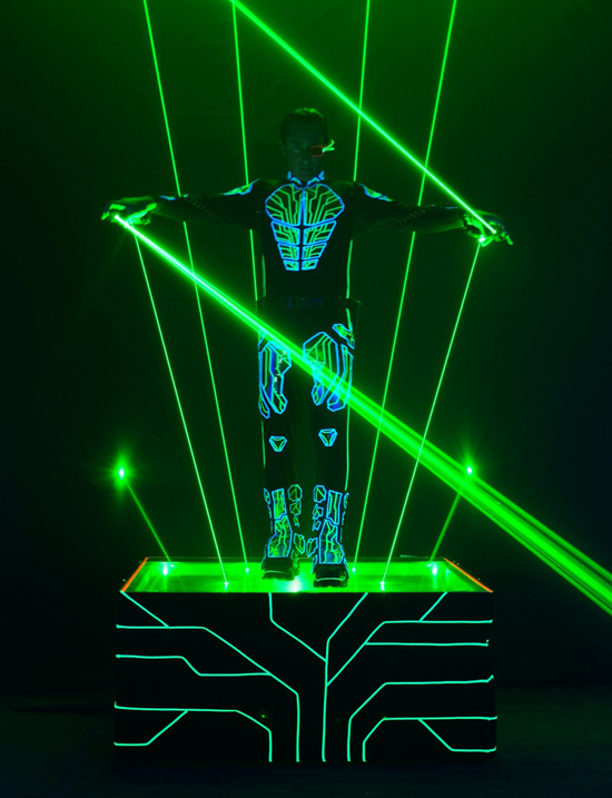 LASERMAN at Disney California Adventure Park's ElecTRONica LASERMAN at Disney California Adventure Park's ElecTRONica