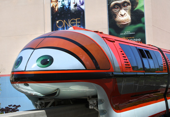 New Faces Come to the Disneyland Monorail Featuring Mona from 'Cars'