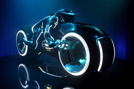 Full-Scale Model of a Light Cycle from Disney’s “TRON: Legacy” Full-Scale Model of a Light Cycle from Disney’s “TRON: Legacy”